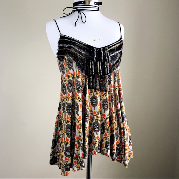 Anthropologie T bags LA Embellished Tank Top S - Picture 2 of 6